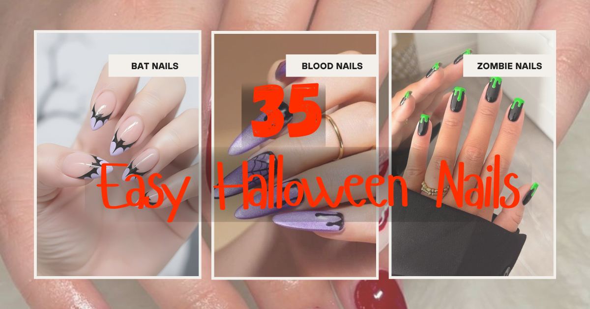 Easy halloween nail designs featuring 35 doable spooky manicure ideas for 2025