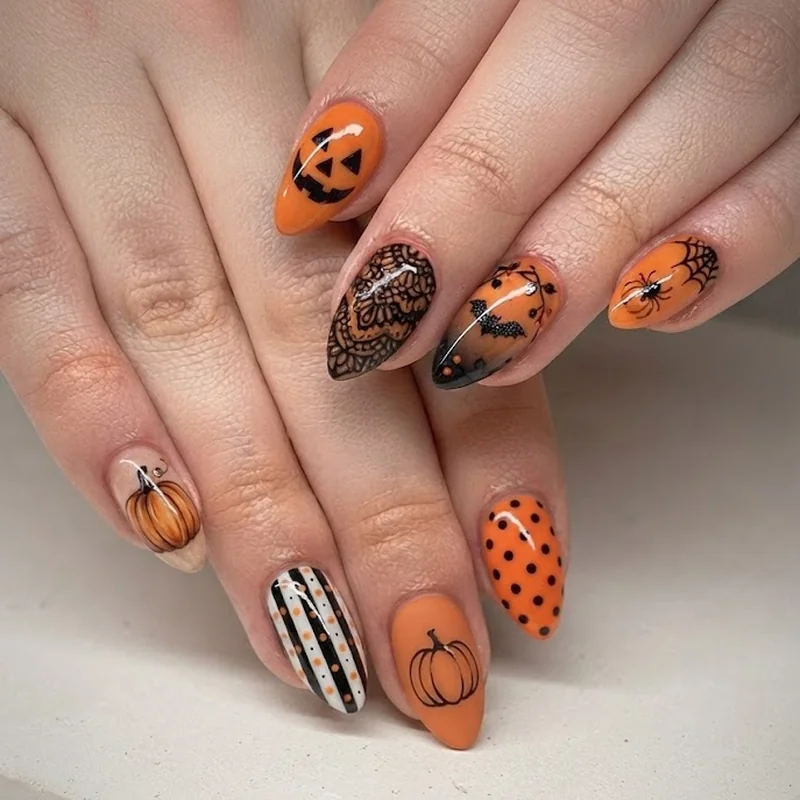 Pumpkin Nail Art Tutorial: 4 Easy Designs to Try