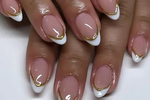 Year round French tip seasonal variations in burgundy lavender coral colors adaptable classic manicure style